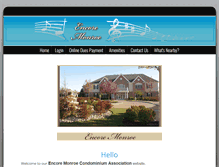 Tablet Screenshot of encoremonroe.com